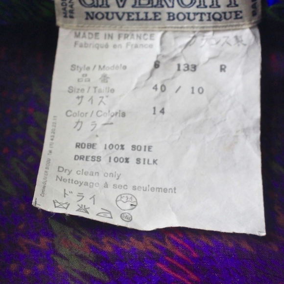 "GIVENCHY NOUVELLE BOUTIQUE" DRESS & SCARF SILK VINTAGE 1980’s IMAGNINES PLAID - Picture 4 of 8